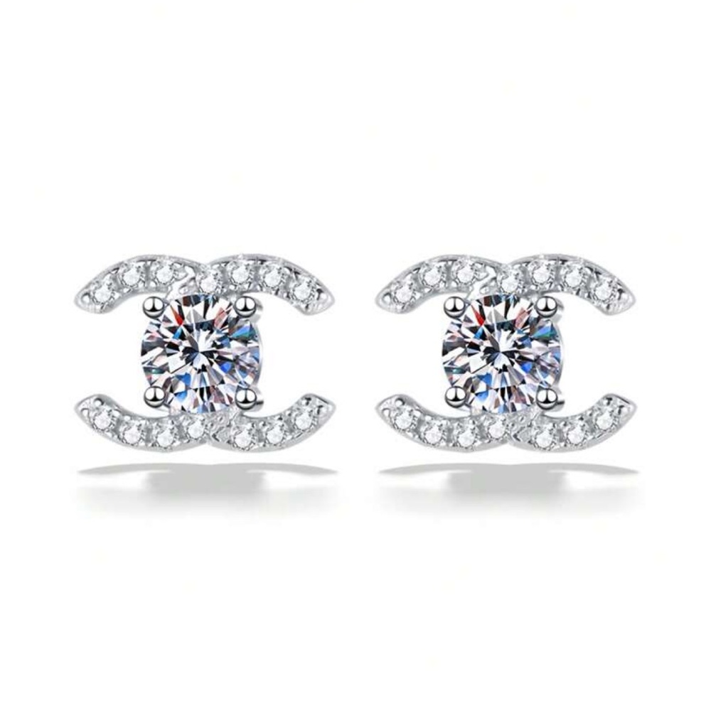 New To Bosh B 💎 | Lux Style 18k Gold Plated Moissanite Diamond Earrings - Picture 6 of 6